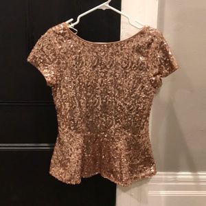 Sequin Peplum Top